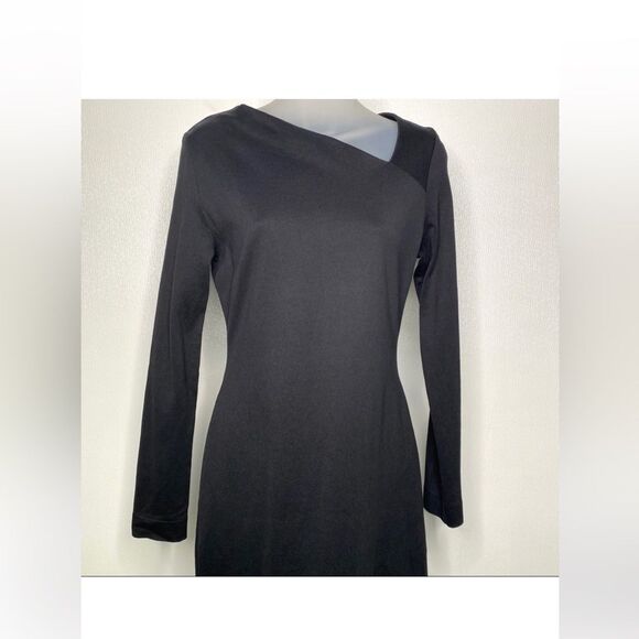 NWT Kate Spade Saturday Slant Neck Bodycon Black Dress - Picture 5 of 12